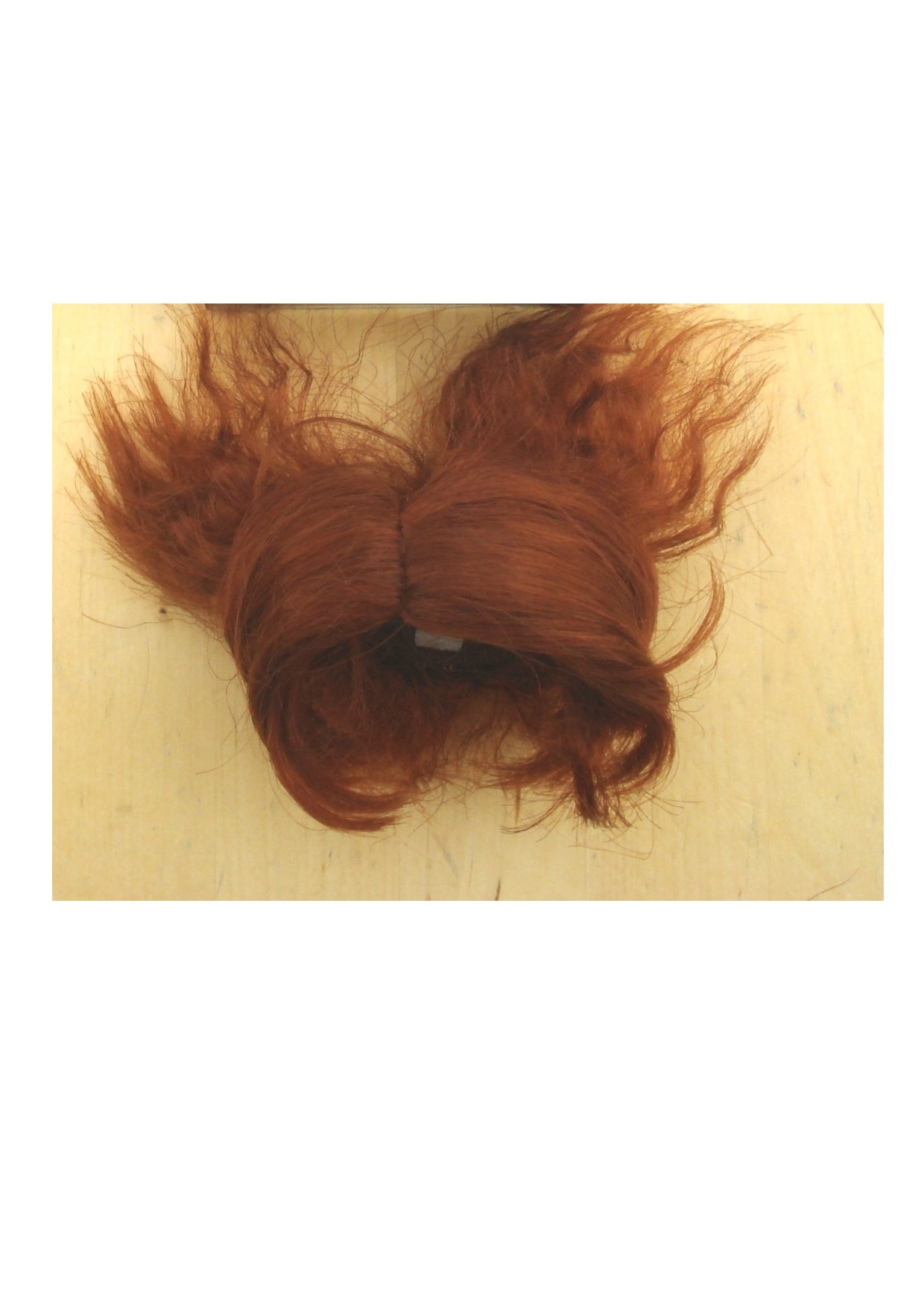 PERRUQUE ROUSSE FONCE POUR GRAND POUPEE BJD  ou  CISSY